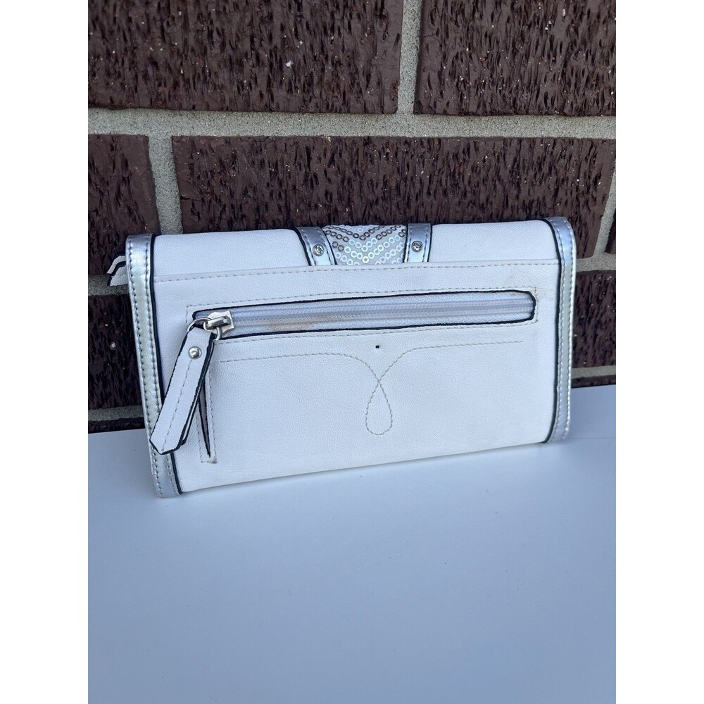 Miss Me White Silver Sequin Western Wallet - Picture 2 of 7